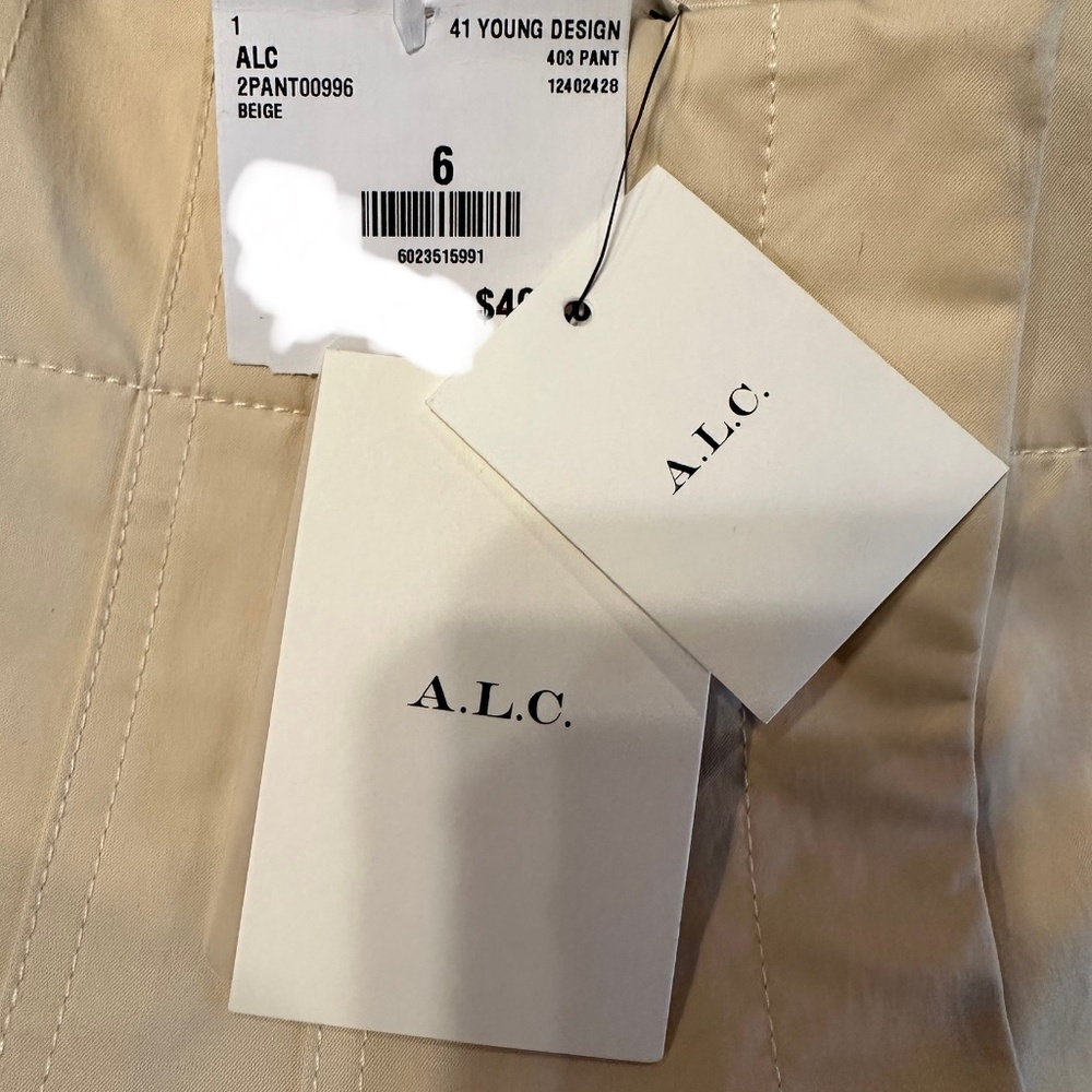 NWT ALC Bennett Pleated Wide Leg Pant in Beige- Size 6 - Picture 14 of 14
